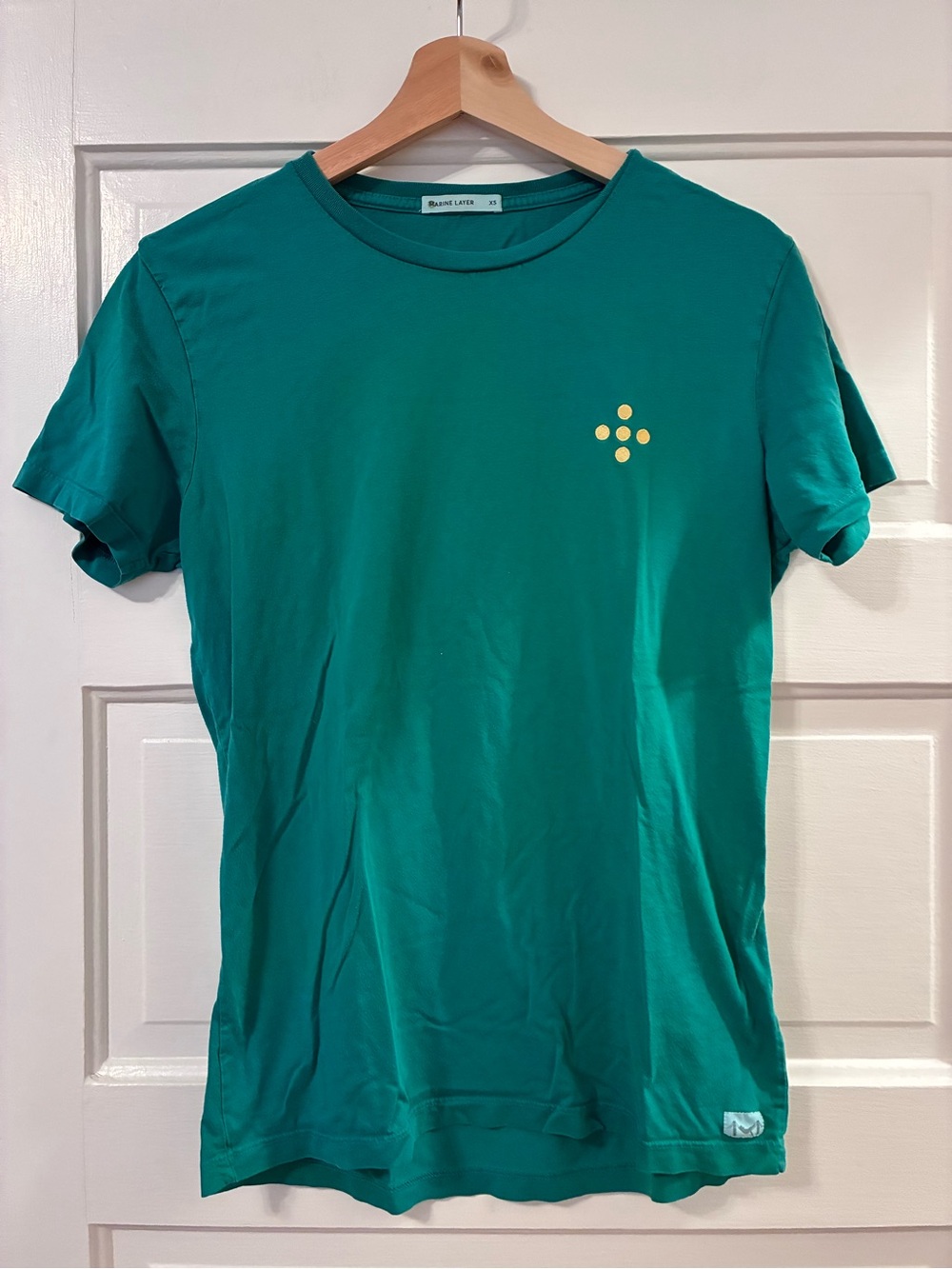 Marine Layer Teal Crewneck Tee with Small Logo Men’s XS